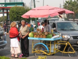 Luscious fresh fruit abounds