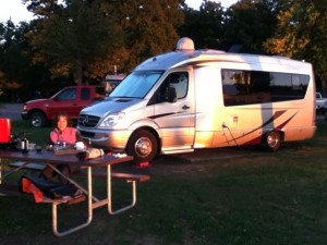 Our campsite at Cedar Point State Park