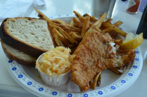 Fish & Chips with fresh baked bread